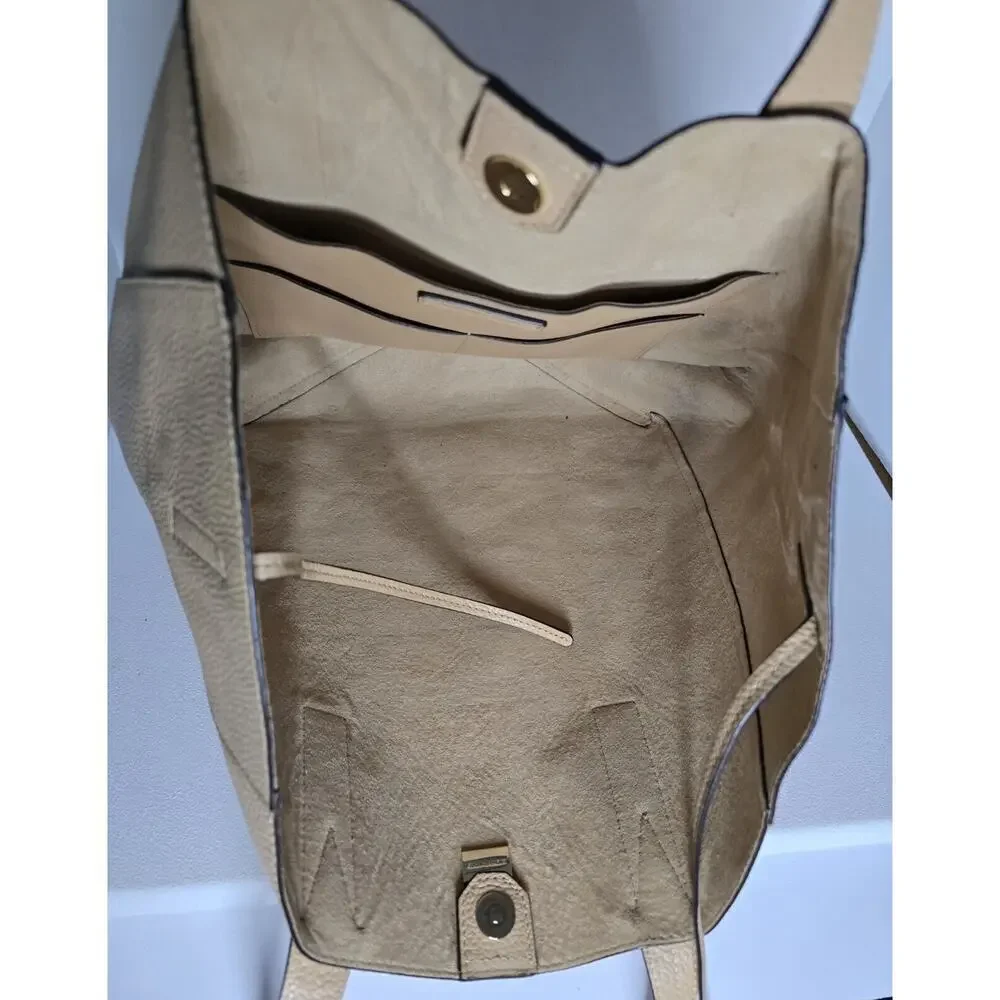 Michael Kors Junie Large Leather Tote Bag Butternut 17x13